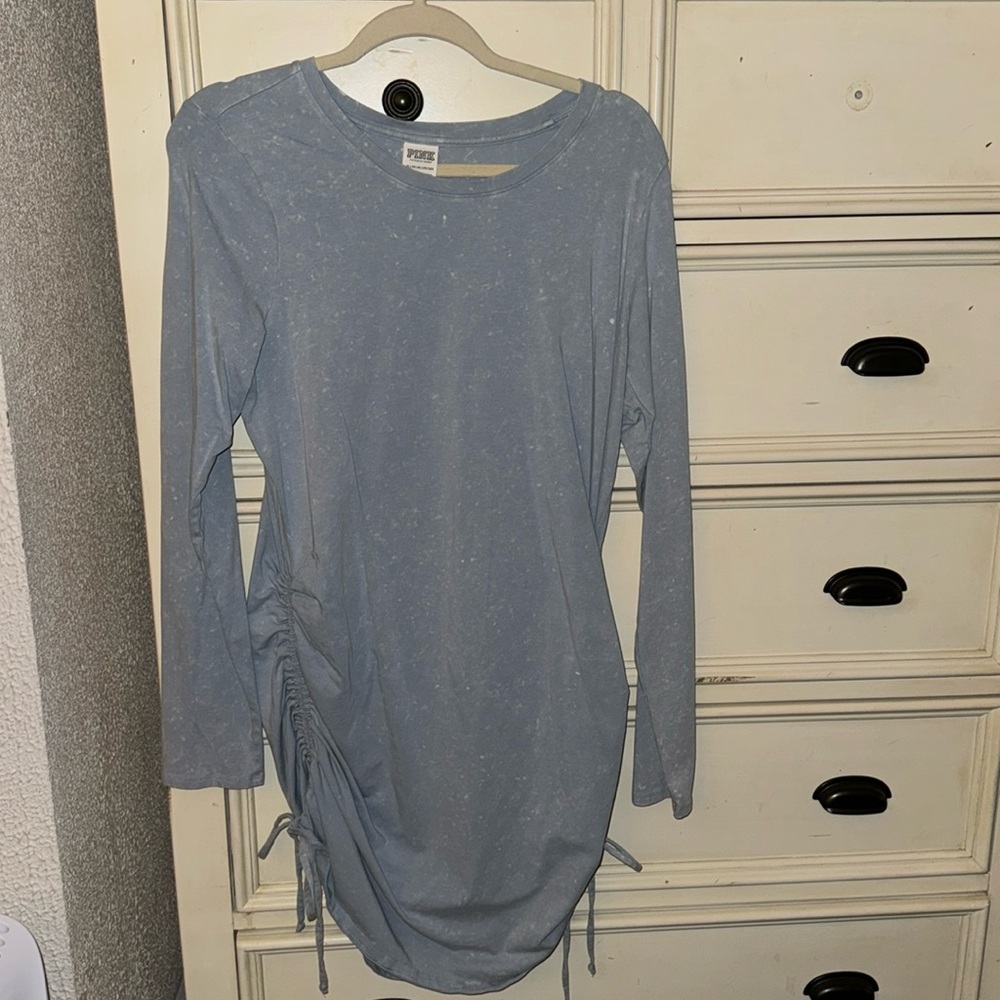 VICTORIA’S SECRET PINK 
ruched tie bodycon dress